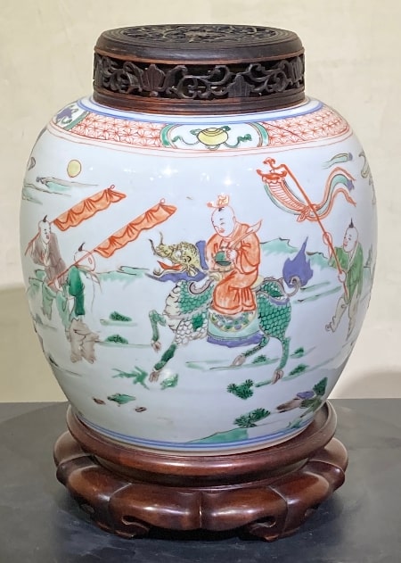 pot  gingembre famille verte - Pot  gingembre Famille Verte - poque Kangxi (1662-1722) - porcelaines
