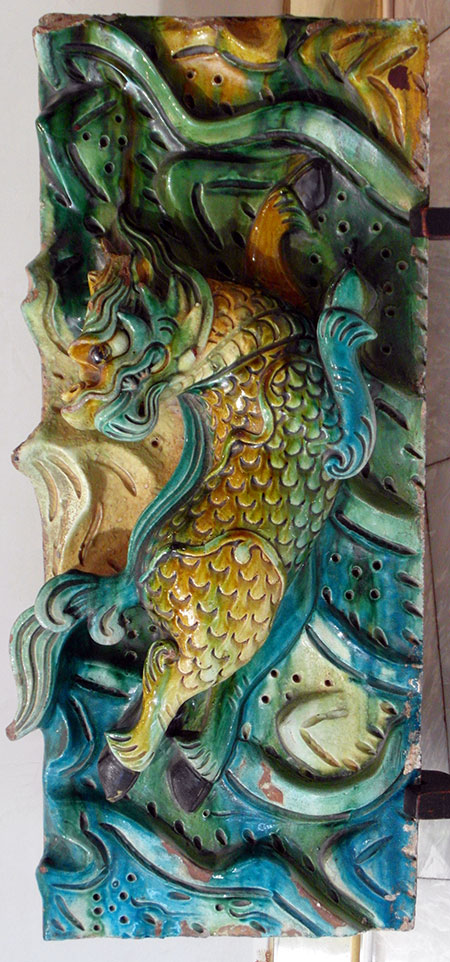 wall plaque tile - Wall plaque tile - Ming Dynasty XVth century - files
