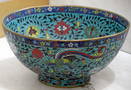 large cloisonn bowl - Large cloisonn bowl - Ming Dynasty circa 1600 - bronzes