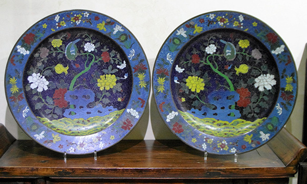 important pair of cloisonn plates - Important pair of cloisonn plates - Ming Dynasty circa 1600 - files