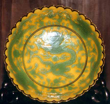 yellow & green plate - Yellow & green plate - With imperial dragon - files