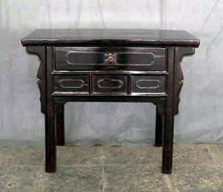 elm wood desk - Elm wood desk - End of Qing period - furnitures