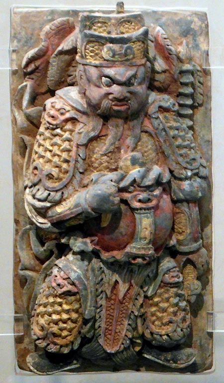 deux gardiens de temple - Deux gardiens de temple - Dynastie Yuan – Ming  XIV° sicle - terres-cuites
