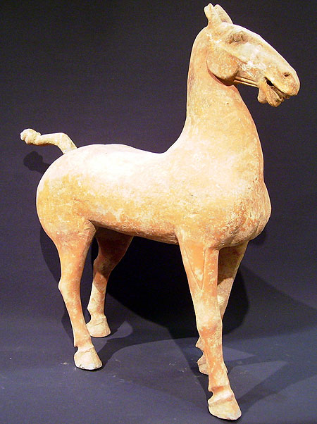 large han horse - Large Han Horse - Han Dynasty (- 206 BC + 220 AD) - terra cotta