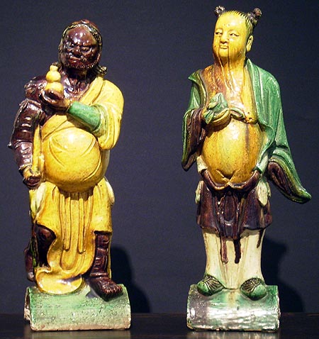 pair of roof tiles - Pair of roof tiles - Ming Dynasty circa 1600 - porcelains