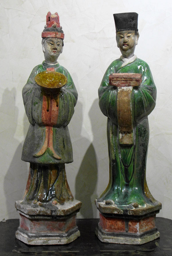 couple de porteurs d’offrandes - Couple de porteurs d’offrandes - Dynastie Ming XVIème siècle  - archives