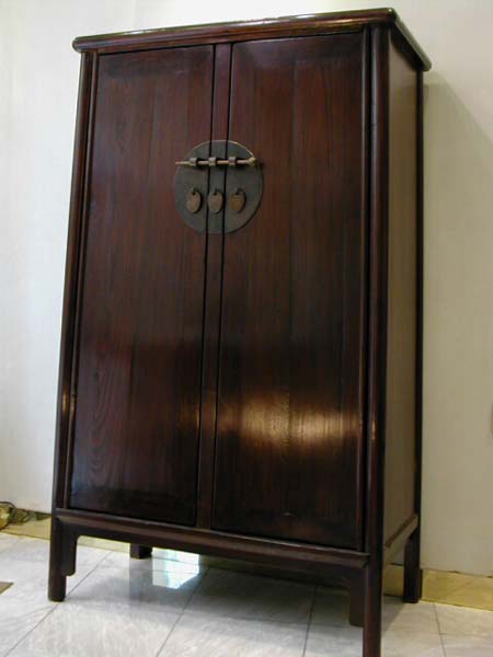pair of elm wood cabinets - Pair of elm wood cabinets - XIXth century - files