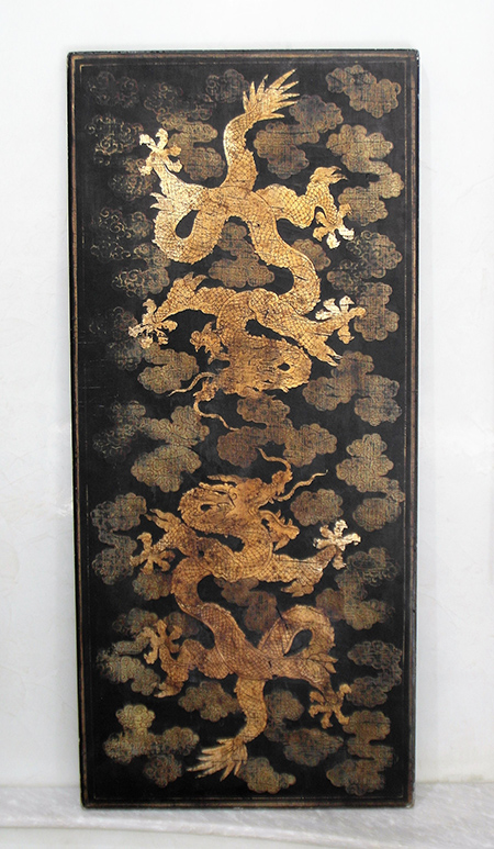 panneau en laque noire  - Panneau en laque noire  - Chine vers 1700 - bois
