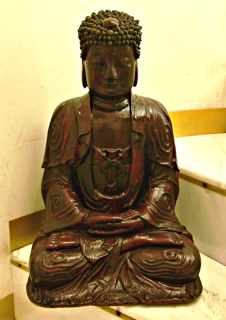 buddha en bois laqu - Buddha en bois laqu - Dynastie MING vers 1600  - archives