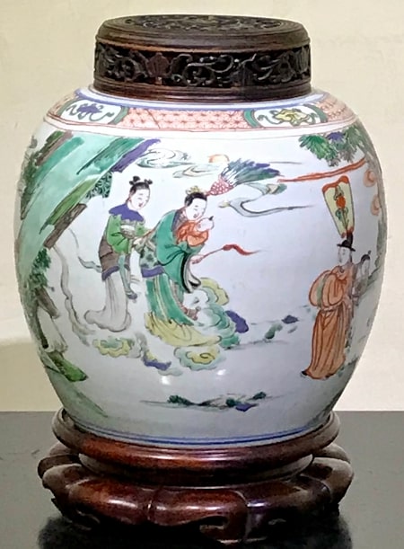 pot à gingembre famille verte - Pot à gingembre Famille Verte - époque Kangxi (1662-1722) - porcelaines