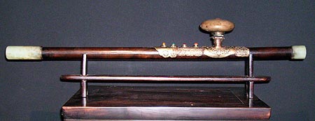 pipe à opium en bambou - Pipe à opium en bambou - Fin de la période Qing - archives