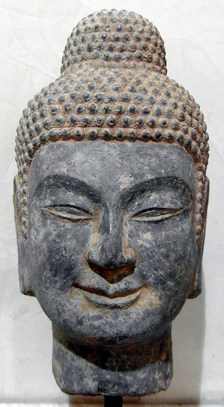 tête de buddha - Tête de Buddha - Dynastie des Wei du Nord (386–534) - archives