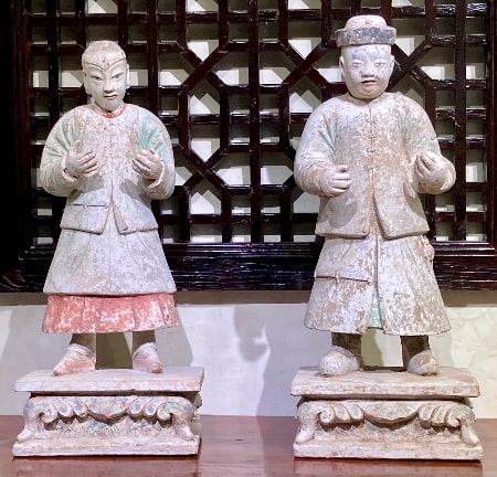 couple of important attendants - Couple of important attendants - Ming Dynastie (1368-1644) - terra cotta
