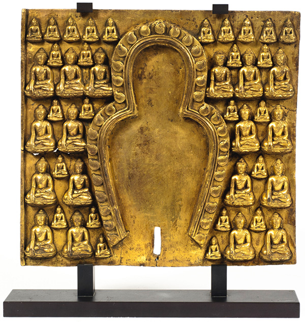 plaque from densatil temple - Plaque from Densatil temple - Tibet XIVth century - bronzes