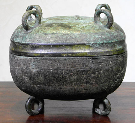 vase couvert dun - Vase couvert Dun - Dynastie des Zhou de l’Est , Royaumes Combattants (– 475 – 221 av JC) - bronzes