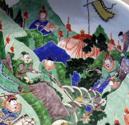 famille verte charger - Famille Verte charger - Kangxi period ( 1662 - 1722 )  - files