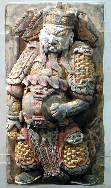 deux gardiens de temple - Deux gardiens de temple - Dynastie Yuan – Ming  XIV° siècle - terres-cuites