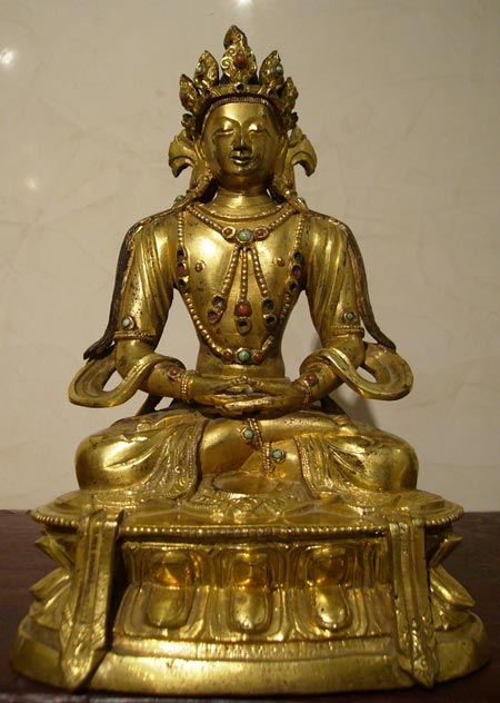 amitayus in gilded bronze - Amitayus in gilded bronze - Tibet circa 1700 - files