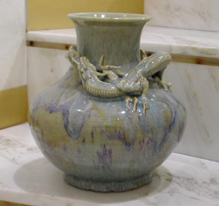 flamb vase with dragon  - Flamb vase with dragon  - Guangdong circa 1800 - files