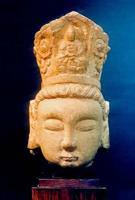 tête de guanyin - Tête de Guanyin - Dynastie MING (1368-1644) - sculptures en pierre