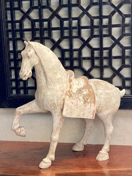 important prancing horse - Important prancing horse - Tang Dynasty (618-907) - terra cotta