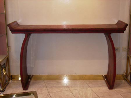 console autel en laque rouge - console autel en laque rouge - fin de la Dynastie Ming XVII° sicle - archives