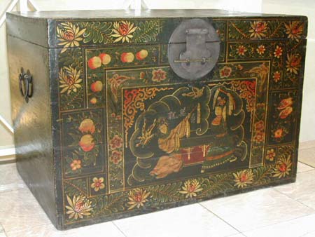 painted chest - Painted chest -   XIXth century - files