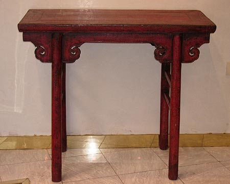 red lacquered wine table - red lacquered wine table - End of Ming Dynasty XVIIth century - files