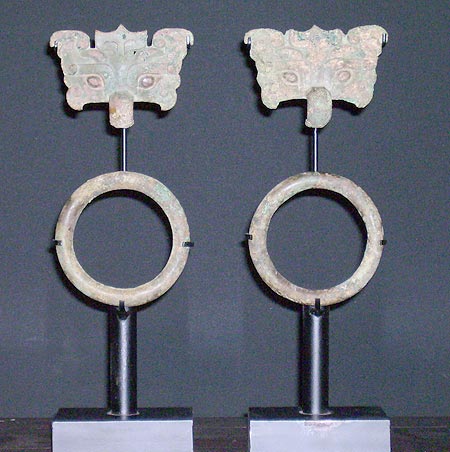 pair of taotiés masks - Pair of taotiés masks - Western Han Dynasty IIIrd century BC - files