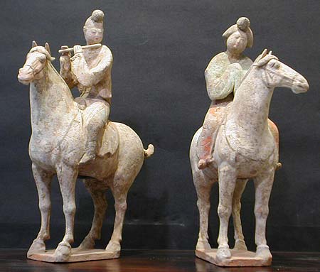 a couple on horse - A couple on horse - Tang dynasty ( 618-906 ) - files